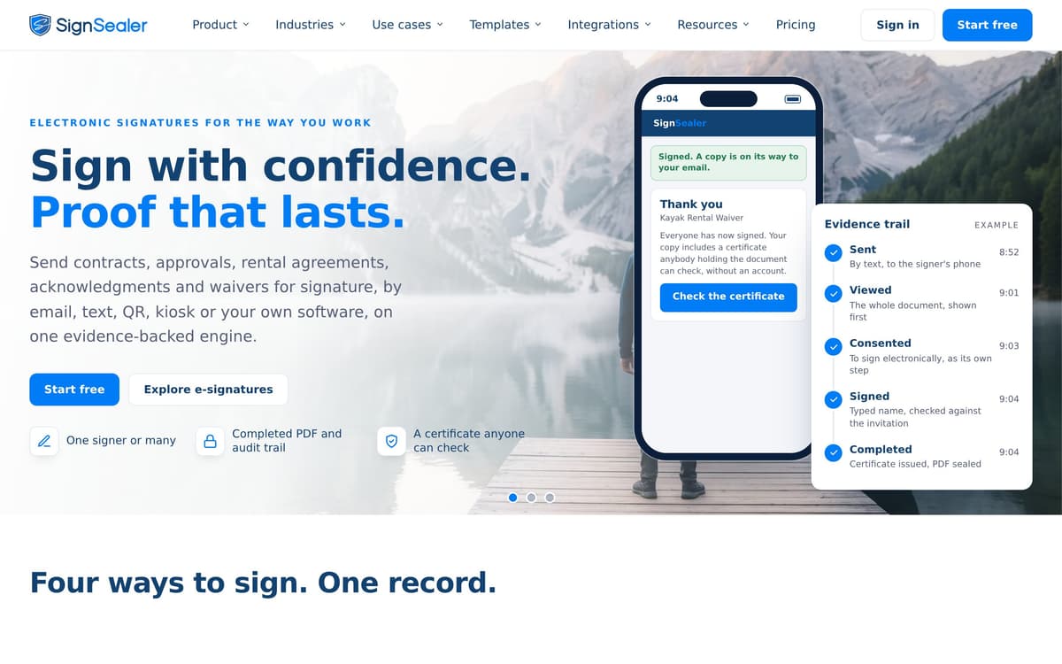 SignSealer desktop screenshot