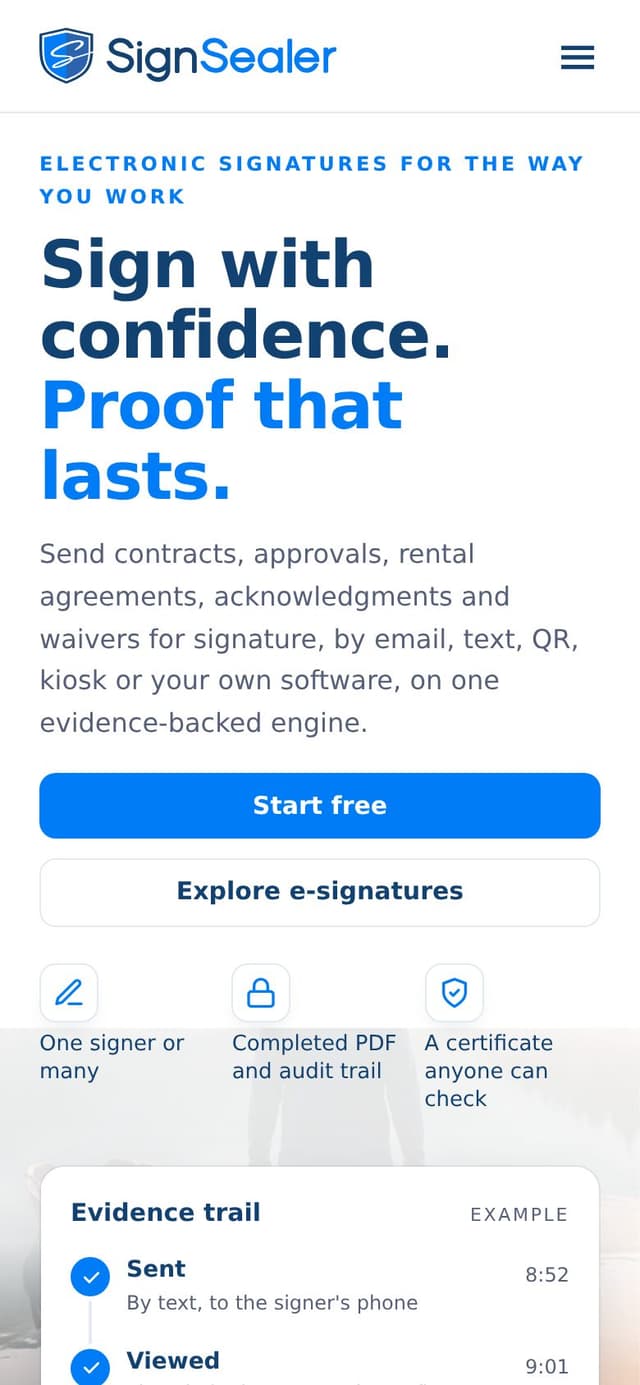 SignSealer mobile screenshot