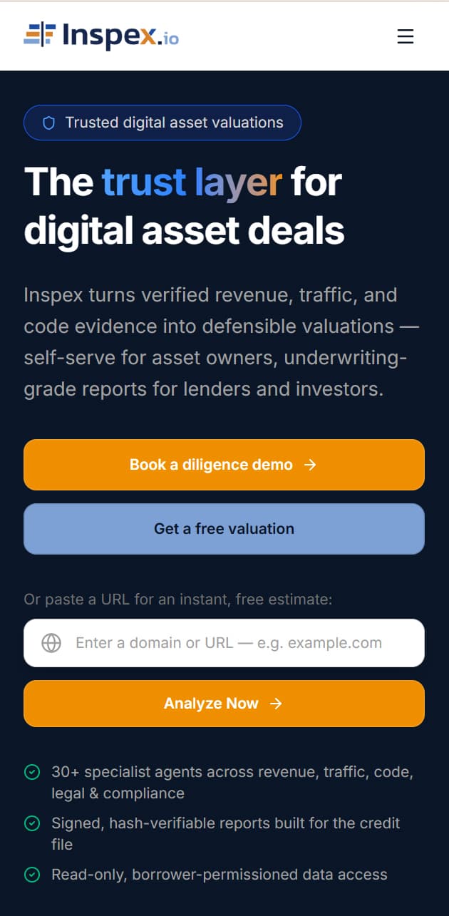 Inspex mobile screenshot