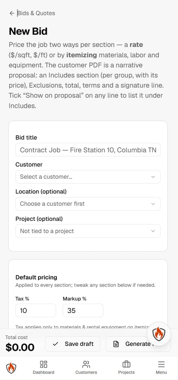 Bruhn & Bruhn Bid Builder