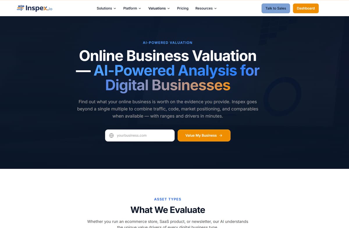 Inspex business valuation